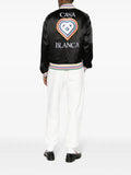 Casablanca Souvenir logo-patch bomber jacket