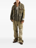Dolce & Gabbana multi-pocket leather-collar jacket