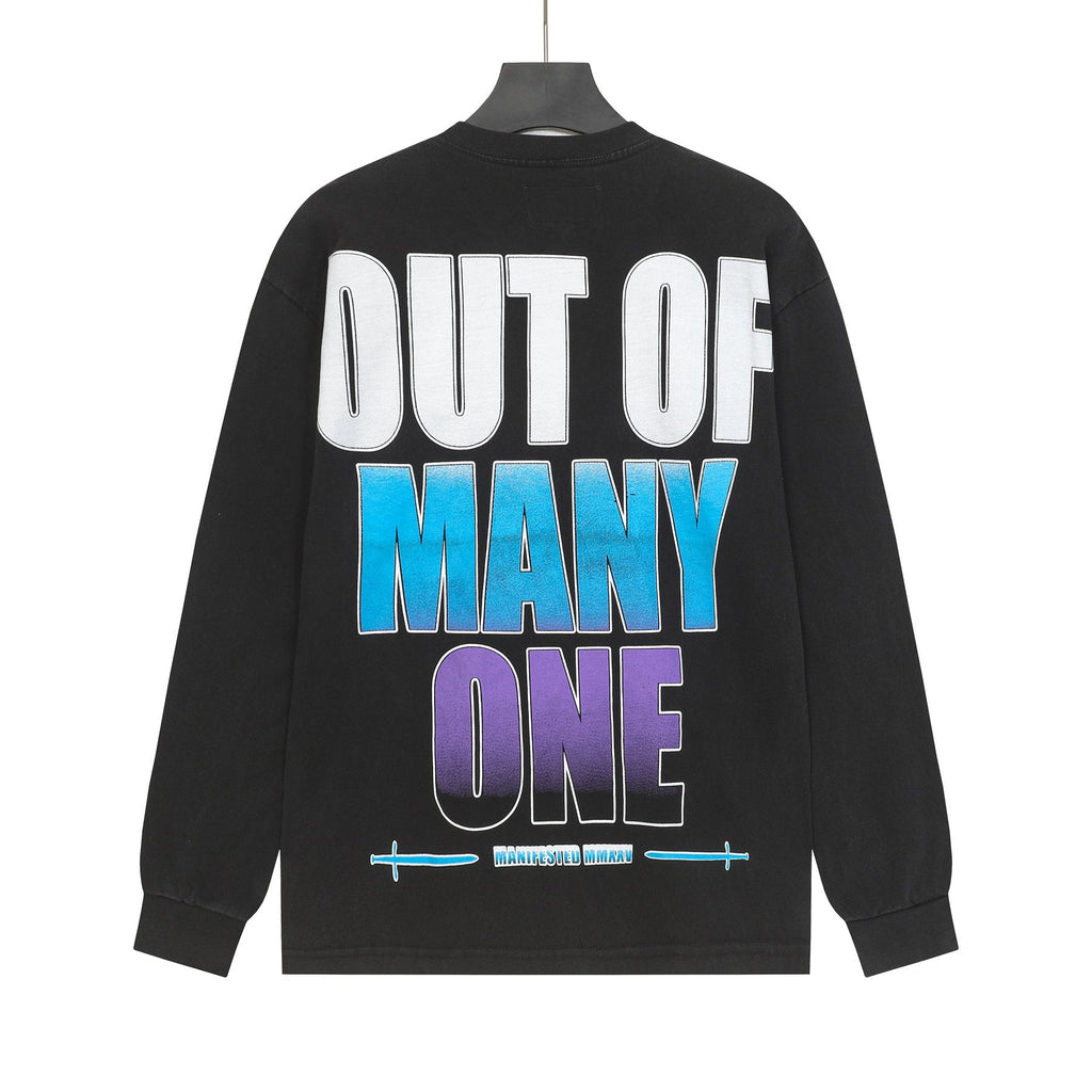 Godspeed Washed Black Rock Graphic Long-Sleeve T-Shirt