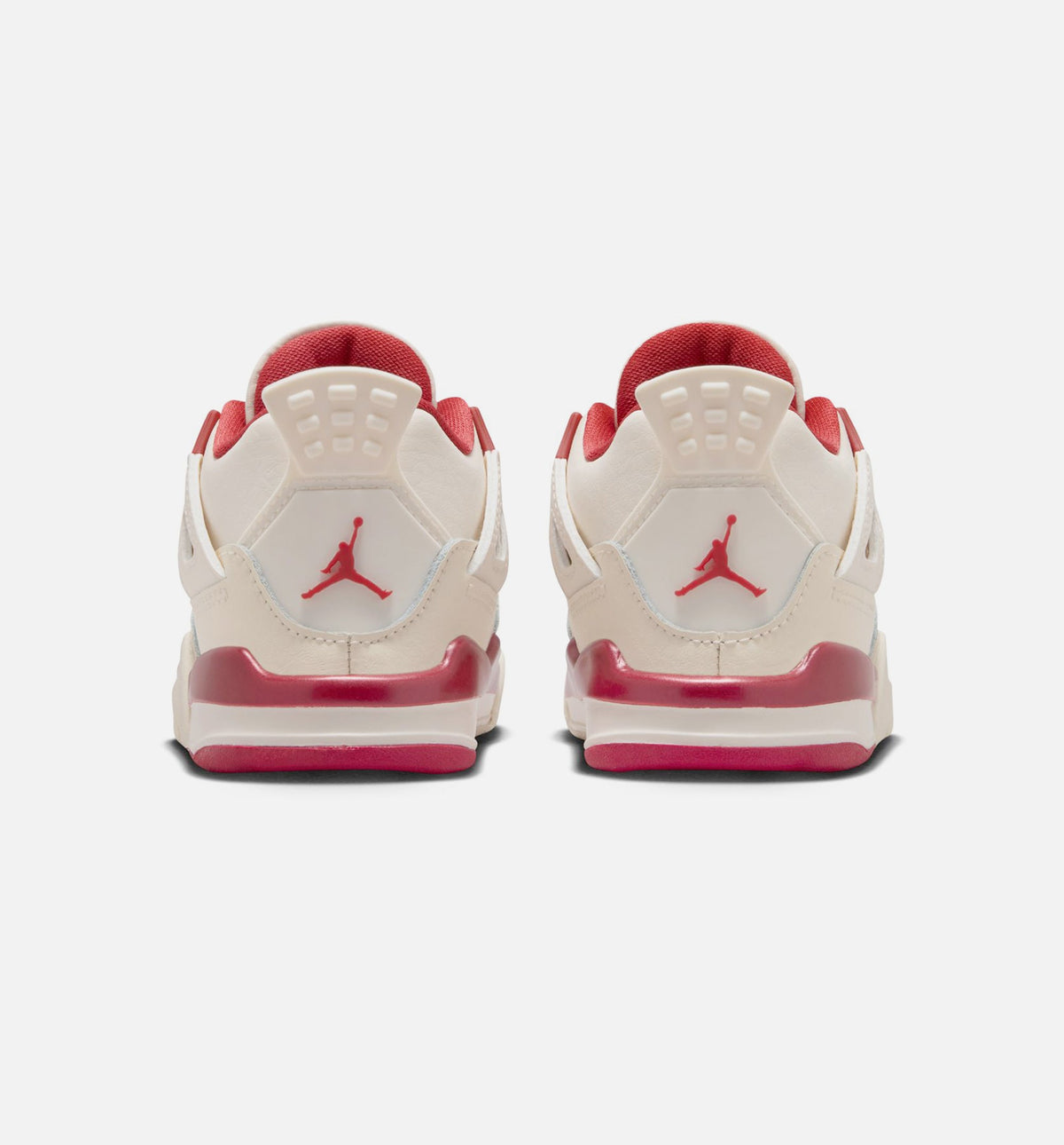 Air Jordan 4 Retro Valentine's Day Infant & Toddler Lifestyle Shoes - Light Ivory/Sierra Red/Intense Red