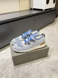 Brunello Cucinelli Men's Color-Block Knit Sneakers